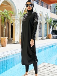 Nuevo Traje de Baño Musulmán Elegante de 3 Piezas, Túnica Larga, Traje de Baño con Hiyab, Traje de Baño Islámico para Mujer - Product Image 5