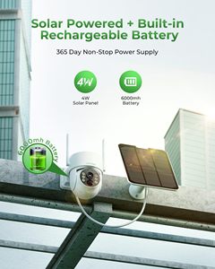 ソーラーセキュリティカメラ ワイヤレス屋外用 10インチモニター付き、10CH NVR 2K監視カメラ 360度対応 °   カラー暗視機能、500GB HDD - Product Image 2