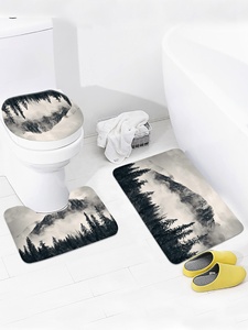 Ensemble <span class=keywords><strong>de</strong></span> rideaux <span class=keywords><strong>de</strong></span> douche pour <span class=keywords><strong>salle</strong></span> <span class=keywords><strong>de</strong></span> <span class=keywords><strong>bain</strong></span> 4 pièces, polyester, impression 3D <span class=keywords><strong>de</strong></span> paysage, ensembles <span class=keywords><strong>de</strong></span> tapis <span class=keywords><strong>de</strong></span> <span class=keywords><strong>bain</strong></span>, ensemble <span class=keywords><strong>de</strong></span> rideaux à vendre à prix réduit - Product Image 6