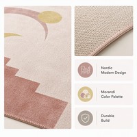 Tapis de jeu moelleux rose pâle de luxe pour chambre à coucher, vente en gros