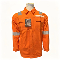 Combinaison de travail en coton ignifuge certifiée CE EN, deux pièces, veste orange réfléchissante FR, pantalon cargo, antistatique, de protection