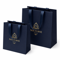 Sac cadeau en papier kraft OEM réutilisable, écologique, minimaliste, avec ruban et estampage à chaud, fond renforcé, pour baby shower