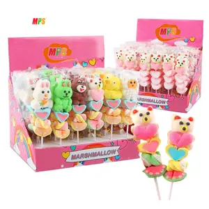 Candy Snack Food Heart Shaped Marshmallow pop Fruit Flavored Individual Package Cartoon Fudge Giant Marshmallow