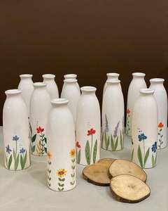 Jarrón de cerámica de flores moderno nórdico Floral Simple, jarrón de cerámica de flores de pie con plantas <span class=keywords><strong>artificiales</strong></span> <span class=keywords><strong>para</strong></span> decoración del hogar, jarrón de lujo - Product Image 3