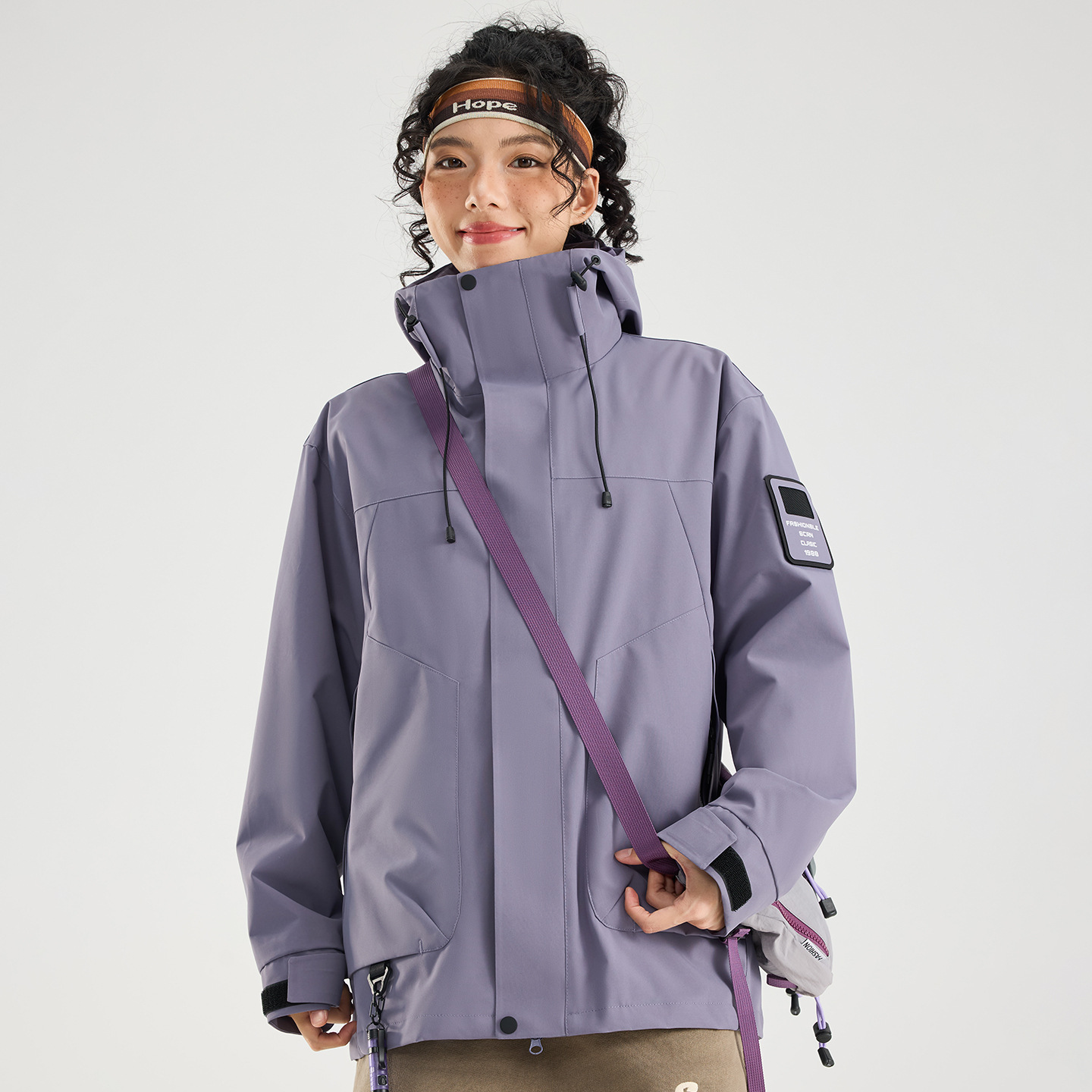 Manteau violet foncé pour femme