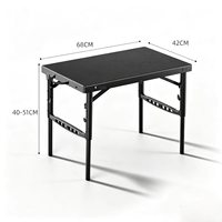 Ensemble table et chaises pliantes réglables portables, idéal pour le camping, les pique-niques, les barbecues, les stands de rue, l'utilisation en appartement
