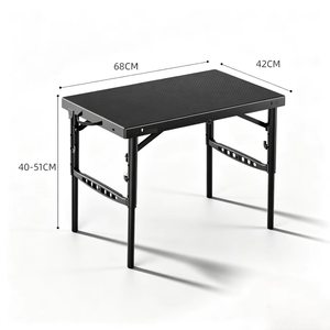 Ensemble <span class=keywords><strong>table</strong></span> et chaises pliantes réglables portables, idéal pour le camping, les pique-niques, les barbecues, les stands de rue, l'utilisation en appartement - Product Image 3