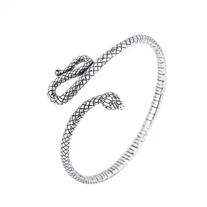 독특한 디자인과 개성이 있는 빈티지 뱀 모양의 팔찌, Ins 트렌디한 창의성, 멋진 스타일 팔찌