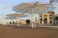 Tentes sur le toit en PVC de haute qualité, bâche à membrane architecturale enduite de protection solaire imperméable extérieure d'usine chinoise