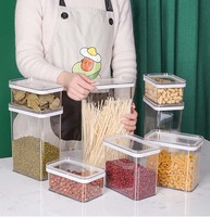 Récipients de stockage des aliments avec couvercles pour garde-manger de cuisine organisant des conteneurs empilables pour céréales Snack farine café Spaghetti