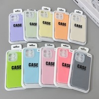 Coque de téléphone antichoc anti-traces de doigts en TPU+PC fluorescent effet gelée pour iPhone 16 Plus, 14, 13, 12, 11, 15 Pro Max avec protection de l'objectif de l'appareil photo