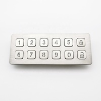Teclado Numérico Mecánico de Metal Personalizado de 12 Teclas, Retroiluminado, Anti-vandalismo, de Acero Inoxidable para Cerradura de Contraseña de Caja Fuerte, Armario de Almacenamiento
