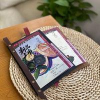 Porte-menus en bois de frêne premium à panneau unique avec fixation par vis – Tableau de menu en bois pour restaurant