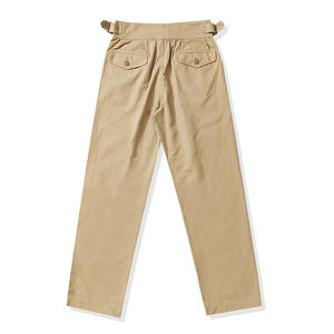 Pantaloni larghi in cotone Casual da uomo pantaloni Cargo con vita regolabile in Gurkha e tessuto con motivo dritto <span class=keywords><strong>Color</strong></span> kaki - Product Image 5