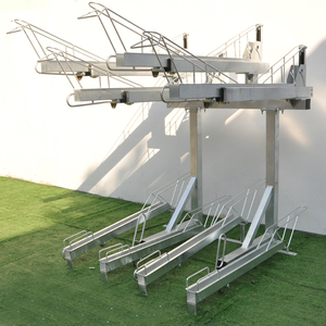 Instalación de estacionamiento de <span class=keywords><strong>bicicletas</strong></span> de dos pisos, estante de <span class=keywords><strong>bicicletas</strong></span> comercial, soporte de garaje, piso de construcción, Ciclo de exhibición Vertical alto - Product Image 2