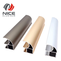 Profil de porte coulissante de placard en aluminium sur mesure avec services d'anodisation