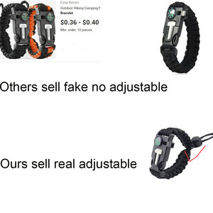 Braccialetto di <span class=keywords><strong>Sopravvivenza</strong></span> KongBo USA con Accendifuoco in Pietra Naturale e Paracord Regolabile di Alta Qualità - Product Image 2