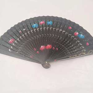 Hand-Painted <b>Wooden</b> Spanish Fan for Weddings Eco-Friendly Folk Art Home Decoration Polished Lady Fan for Expressing Love - Product Image 3