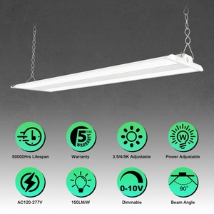 150W 300W 500W LED Linear High Bay <b>Light</b> Aluminum Housing Lighting for Large <b>Spaces</b> for Office Workshops Supermarkets - Product Image 2