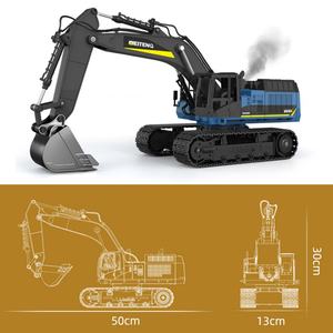 รถขุดแบบพ่นละอองโลหะผสม รุ่น 6516A ควบคุมระยะไกล 12 ช่องสัญญาณ หมุนได้ 690 องศา พร้อมฟังก์ชั่นขุดและขนถ่ายวัสดุ รถวิศวกรรมบังคับวิทยุ - Product Image 5