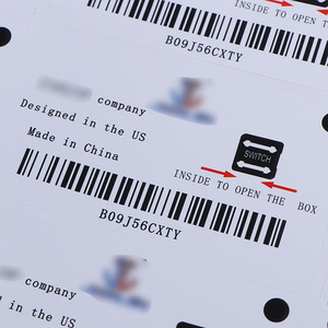 Étiquettes autocollantes personnalisées, autocollants avec code QR, transparents, imperméables, pour sceller les boîtes d'emballage - Product Image 1