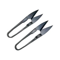 Cortador de Hilo TC-805B, Tijeras Pequeñas para Cortar Hilos, Herramienta de Sastre con Mango de Plástico en Forma de U, Color Negro, Hecho en China
