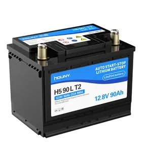 Houny उच्च गुणवत्ता रखरखाव नि: शुल्क कार प्रारंभिक बैटरी कार शुरू रोक लिथियम बैटरी ऑटो शुरू रोक कार बैटरी lifepo4 12V