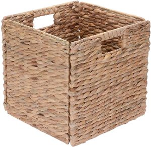 Water hyacinth <b>storage</b> collapsible <b>basket</b> with handle foldable made in Vietnam best price best design - Product Image 2