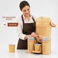 Glacière de bureau thermique moderne personnalisée 4L - Matériau HDPE+PU avec robinet de vidange supérieur et inférieur pour canettes, aliments, pique-nique, camping et usage au bureau