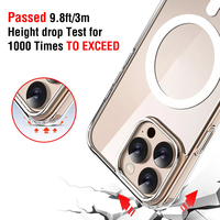 Coque de Téléphone Transparente en Stock US Antichoc Sûre Originale Magnétique en TPU pour iPhone 14 15 16 Pro Max
