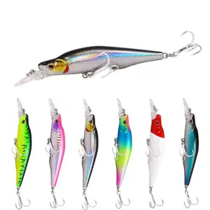 WEIHE umpan pancing Minnow, alat pancing Popper 11cm, umpan keras kedalaman Bass untuk memancing