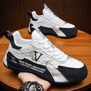 Chaussures pour hommes, nouvelles chaussures décontractées respirantes pour papa avec <span class=keywords><strong>semelle</strong></span> <span class=keywords><strong>compensée</strong></span> cachée, automne, toutes saisons, polyvalentes, tendance, baskets de couple - Product Image 3