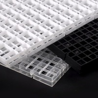 Grille filtrante rectangulaire noire et blanche pour fond d'aquarium avec ventouse isolante