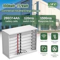 Batterie de stockage d'énergie commerciale LiFePO4 haute capacité 100 kWh à refroidissement par air - Armoire de batterie hors réseau 8000 cycles 10 ans de garantie