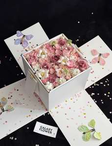 Popup papillon carte vaporisateur fleur anniversaire <span class=keywords><strong>Surprise</strong></span> grande boîte d'explosion de <span class=keywords><strong>confettis</strong></span> noël saint valentin boîte-cadeau en carton - Product Image 4