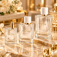 Flacon de parfum en verre transparent avec pompe à vaporisation fine, format voyage, contenant cosmétique