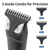 Lanumi 981 Tondeuse à cheveux professionnelle sans fil 3 en 1 pour hommes, alimentation USB, écran LED, petit kit de toilettage pour barbier