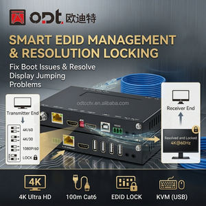 Extensor KVM HDBaseT 2.0 4K 60Hz, 100m sobre CAT6, <span class=keywords><strong>USB</strong></span> 2.0, Salida en Bucle, Extensión HD-MI Bidireccional, POC, IR, Audio, EDID para Pantalla - Product Image 5