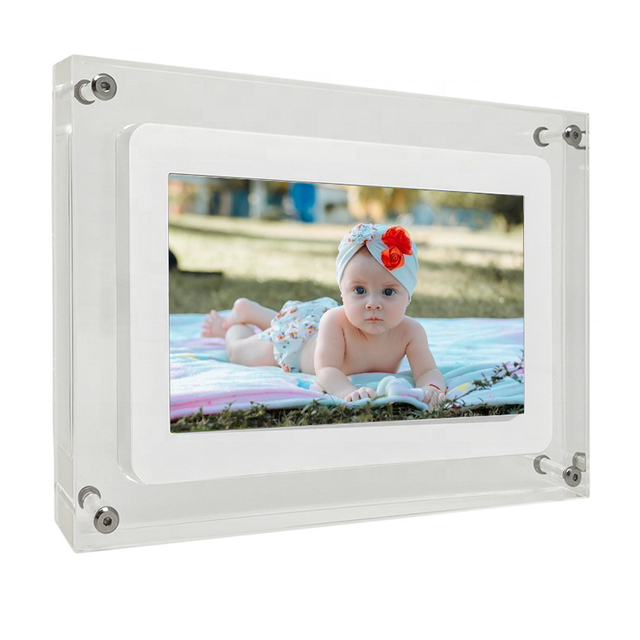 5 Inch 7 Inch 10 Inch Clear Transparent IPS Digital Photo Frame 1500mAh Rechargeable Advertising Video Picture Screen Display