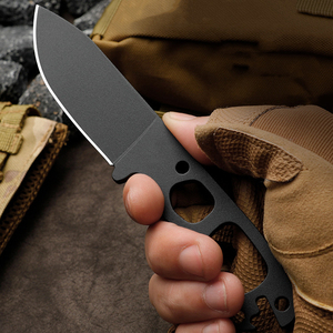 Cuchillo de Supervivencia HL Full Tang de Alta Dureza, Cuchillo Táctico Multifuncional Portátil para Exteriores con Funda de Fibra de Vidrio y Nylon - Product Image 2