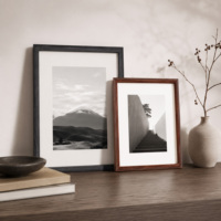 Marco de Fotos Estándar de Madera Negro Marrón 8x10 a 16x24 Decoración de Pared