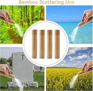 Forma ecologica personalizzata cofanetti per animali domestici <span class=keywords><strong>Urns</strong></span> Memory animali domestici di bambù che spargono urne per le ceneri del gatto del cane con la borsa - Product Image 6