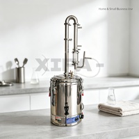 15 mini distillateurs d'huiles essentielles en acier inoxydable, ensemble complet de table pour débutants, fabrication artisanale d'huiles aromatiques à domicile