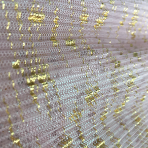 100% tessuto antirughe in tessuto plissettato tinta in poliestere dorato leggero e morbido fodera in <span class=keywords><strong>Tulle</strong></span> per bambini e ragazze in maglia a basso MOQ - Product Image 5