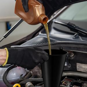 Corong pengisi minyak otomotif corong minyak plastik Leher Panjang - Product Image 5