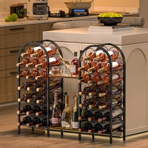 Estante <span class=keywords><strong>de</strong></span> metal arqueado independiente para 23 botellas <span class=keywords><strong>de</strong></span> <span class=keywords><strong>vino</strong></span>, soporte para botellas <span class=keywords><strong>de</strong></span> <span class=keywords><strong>vino</strong></span> para gabinete o despensa - Product Image 4