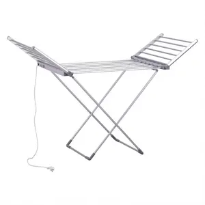 Kesing 18 Uds barras de aluminio Metal plegable lavandería eléctrica calentada ropa tendedero Airer