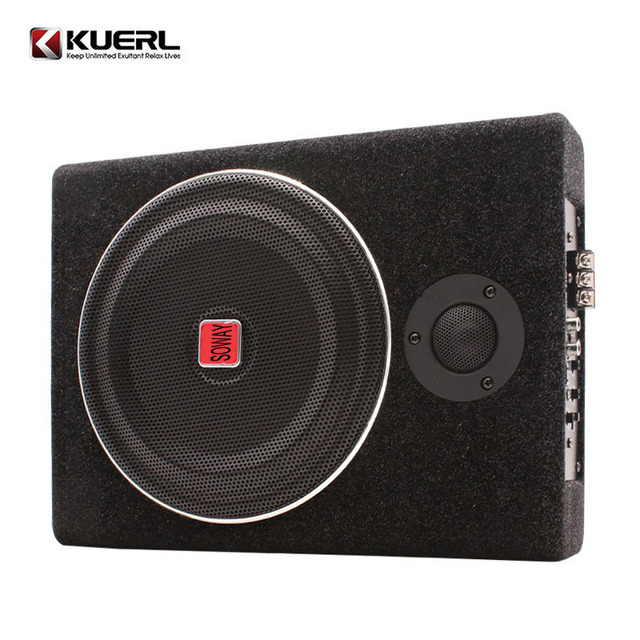 New Model 10 Inch 600W Active Auto Under Seat Subwoofer 12V Slim Subwoofer for Car