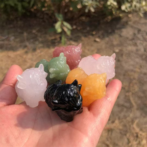 Cristales Curativos de 35 mm al por Mayor, Artesanías Talladas, Cristales Naturales Multicolores, Vacas Highland <span class=keywords><strong>para</strong></span> Decoración - Product Image 2