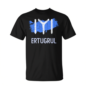 T-shirt unisexe à col rond et manches courtes, motif carte bleue de Turquie Ertugrul, symbole Kayi, Empire Ottoman, vêtement promotionnel pour adulte - Product Image 3